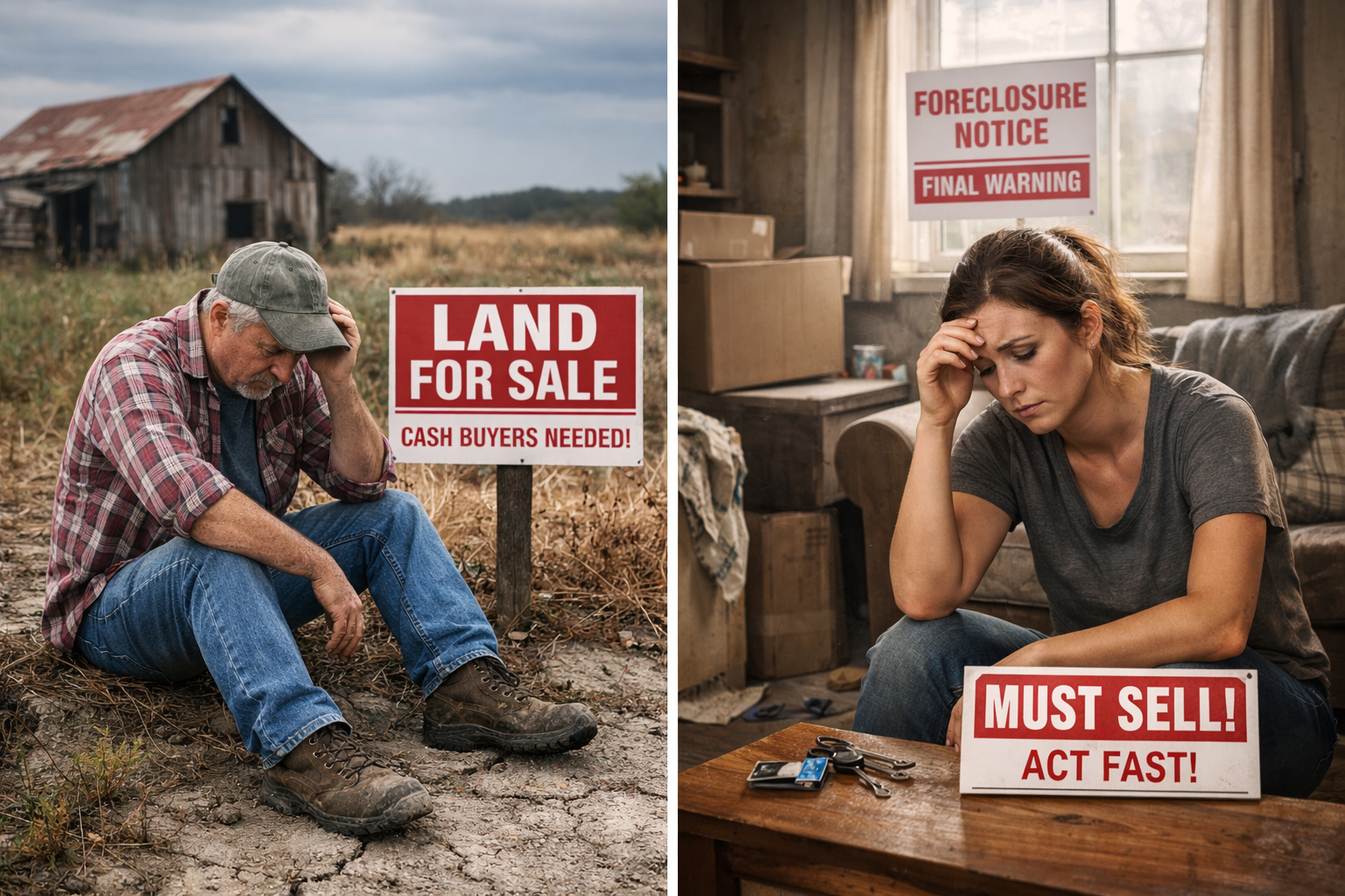 Sellers needing to sell land or home fast